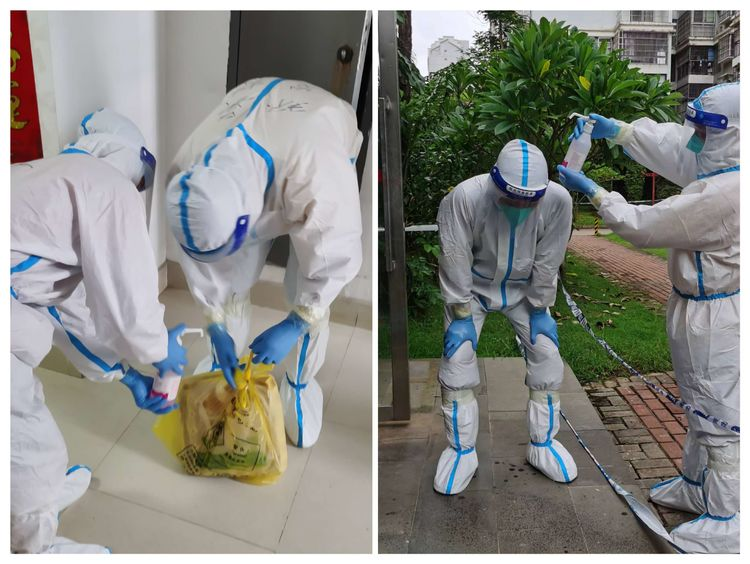 疫情下的坚守——永利yl23411第一分队海航城抗疫纪实(图3)